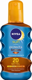 Sprejs saules aizsardzībai Nivea Sun Protect & Bronze SPF20, 200 ml