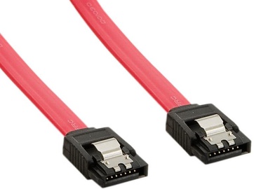 4World HDD Cable SATA 3 Latching Red 0.3m