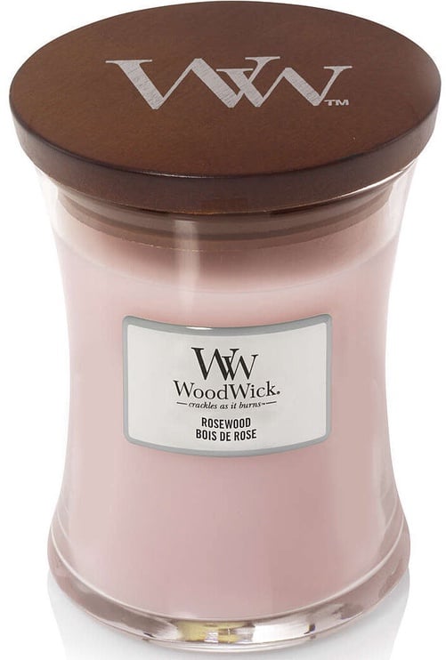 Svece aromātiskā WoodWick Rosewood, 65 h, 275 g, 120