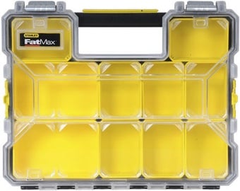Ящик для инструментов Stanley 1-97-517, 44.6 см x 35.7 см x 7.4 см, прозрачный/желтый