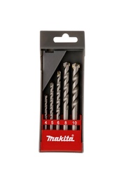 Mūro grąžtų komplektas Makita, 4-10 mm, 5 vnt