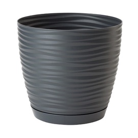 Цветочный горшок Form Plastic Sahara Petit 3040-014, пластик, Ø 19 см, черный