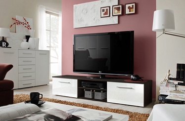 TV-laud ASM Bono II Wenge/White Gloss, 1800x450x350 mm