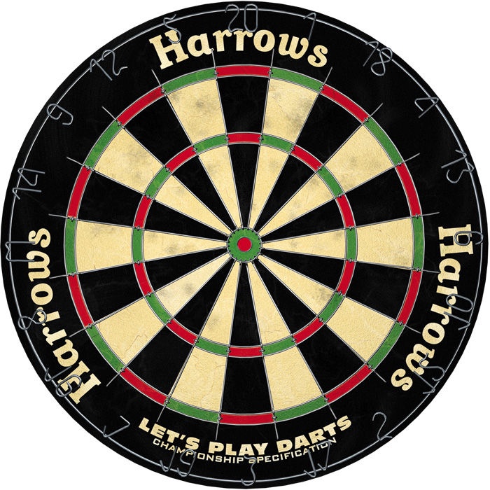 Noolemäng Harrows Let's Play Darts, must/punane/kollane, 7 tk