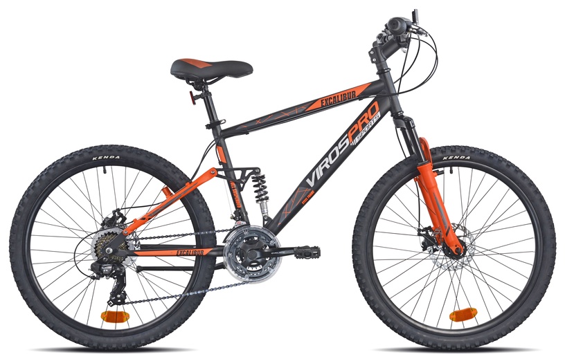 Велосипед горный, 26 ″, черный/oранжевый