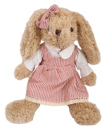 Beppe Plush Rabbit Rosalie In Stripe Dress 30cm 13242