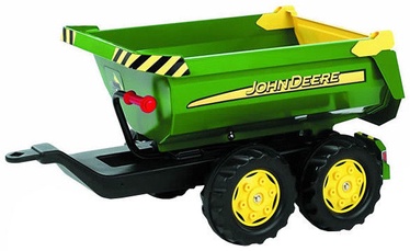 Piekabe Rolly Toys John Deere Halfpipe Trailer, melna/dzeltena/zaļa