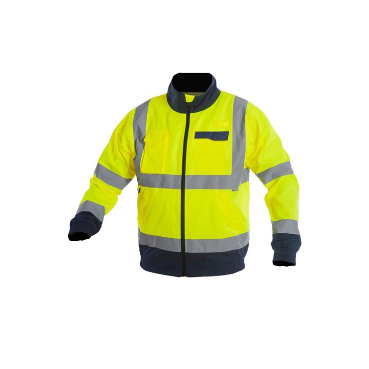 Рабочая куртка мужские Sara Workwear Drogowiec 11420-27-L, синий/желтый/серый, хлопок/полиэстер, L размер