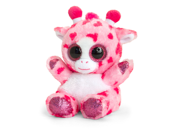 Mīkstā rotaļlieta Keel Toys Giraffe, balta/rozā, 15 cm