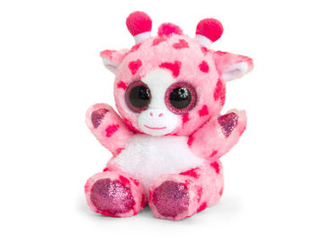 Mīkstā rotaļlieta Keel Toys Giraffe, balta/rozā, 15 cm