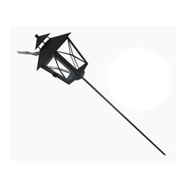 Latern, klaas/metall, 60 cm, must