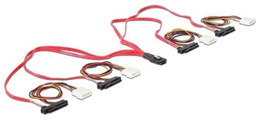 Delock Cable Mini SAS SFF-8087 / 4 x SAS SFF-8482 + Power 1m