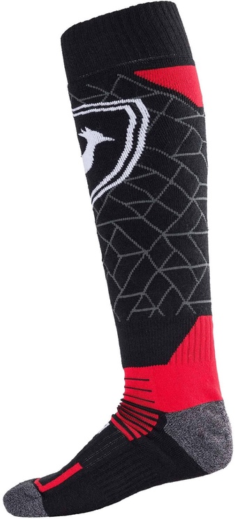 Kojinės Rossignol Ski L3 Premium Wool, juodos/raudonos, S