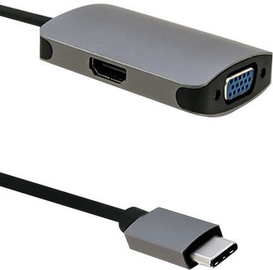 Qoltec 50380 USB-C to USB-C / HDMI / VGA