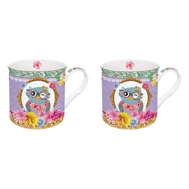 Puodeliai su dėžute Easy Life Owl fancy, 300 ml, 2 vnt