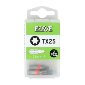 Набор битов для отверток Essve TX25, TX25, 25 мм, 3 шт.