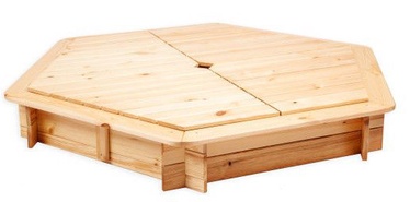 Песочница Folkland Timber, 130x130 см, с крышкой