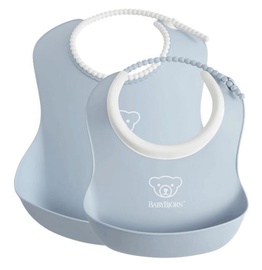BabyBjorn Feeding Bib Set 2-Pack Powder Blue