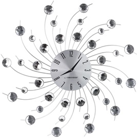 Настенные кварцевые часы Esperanza Geneva, серебристый, алюминий/cталь, 50 см