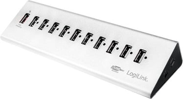 USB jaotur (USB hub) LogiLink USB 2.0 10-Port + 1 x Fast Charging Port