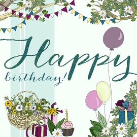 Clear Creations Balloon Birthday Card CL2117