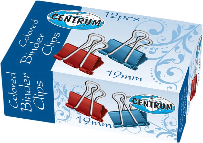 Зажим для бумаги Centrum 82755, 1.9 см, 12 шт.
