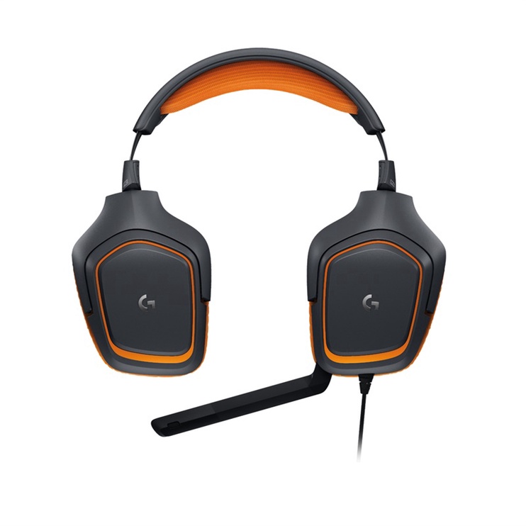 Laidinės žaidimų ausinės Logitech G231 Prodigy, juodos/oranžinės