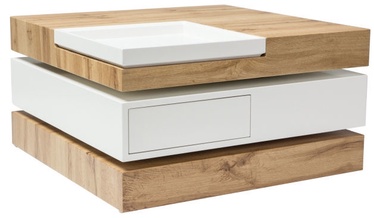 Signal Meble Trista III 70 Coffee Table 70x70x38cm Oak/White