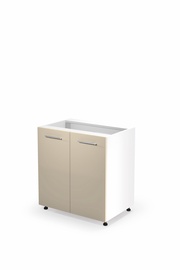Кухонный шкаф Vento, белый/песочный, 800 мм x 520 мм x 820 мм