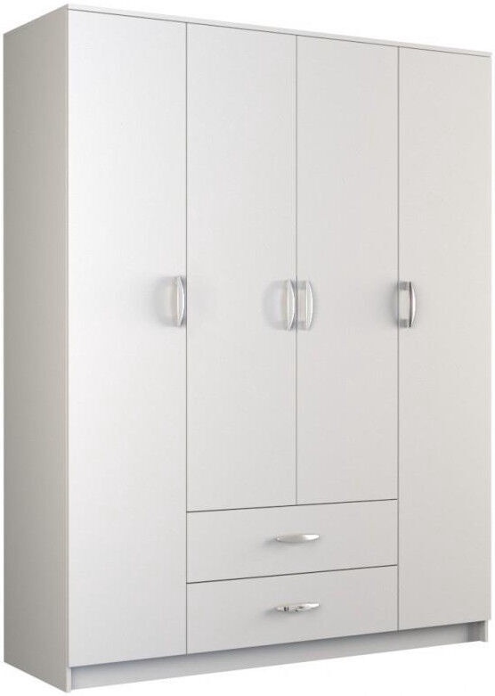 Riidekapp Romana 160, valge, 160 cm x 52 cm x 205 cm