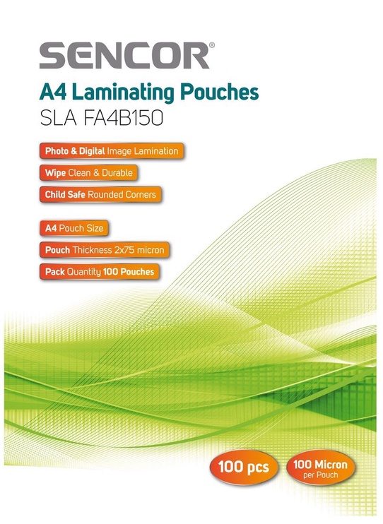 Пленка для ламинирования Sencor Laminating Pouches, 150 мкм, 100 шт.