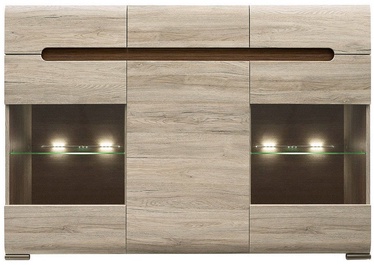 Black Red White Azteca Chest Of Drawers 41x150x104cm San Remo Oak
