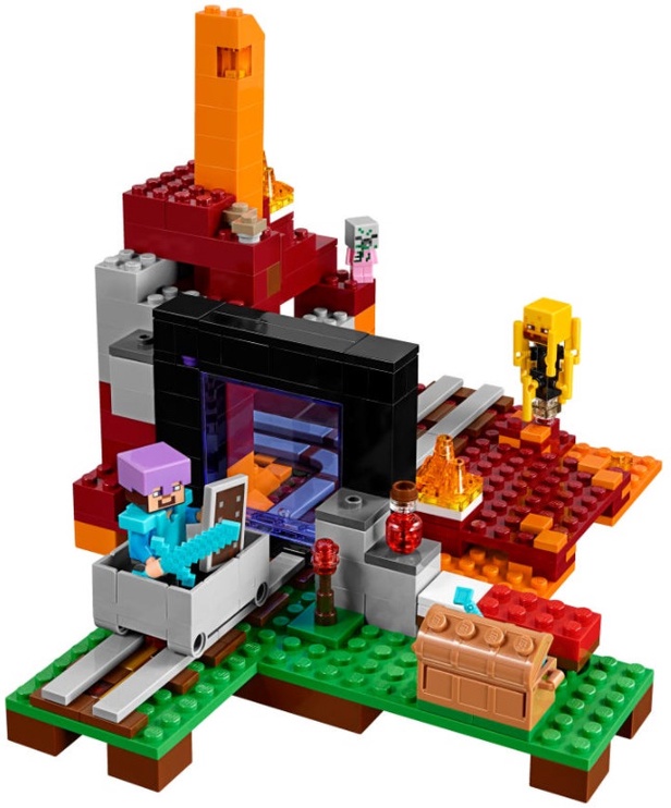 Konstruktor LEGO Minecraft Netheri portaal 21143, 470 tk