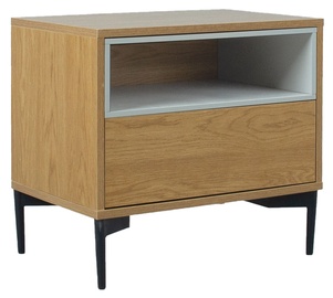 Home4you Delano Night Stand Oak/Grey
