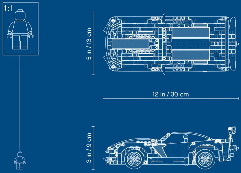 Konstruktorius LEGO® Technic Chevrolet Corvette ZR1 42093, 579 vnt.