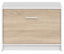 Apavu plaukts Black Red White Nepo Plus White/Sonoma Oak, 700x340x500 mm