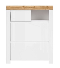 Black Red White Holten Shoe Cabinet REG2K1S Wotan Oak/White