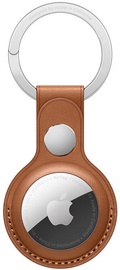 AirTag кулон Apple Leather Key Ring Saddle Brown, коричневый