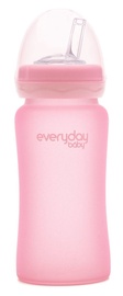 Everyday Baby Glass Straw Bottle 240ml 10384 Rose Pink