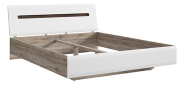 Black Red White Azteca Bed 160x200cm San Remo Oak/White