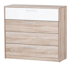 Kumode Szynaka Meble Milo 06 White/Sonoma Oak