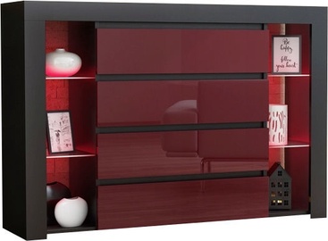 Pro Meble Milano 4SZ Black/Red