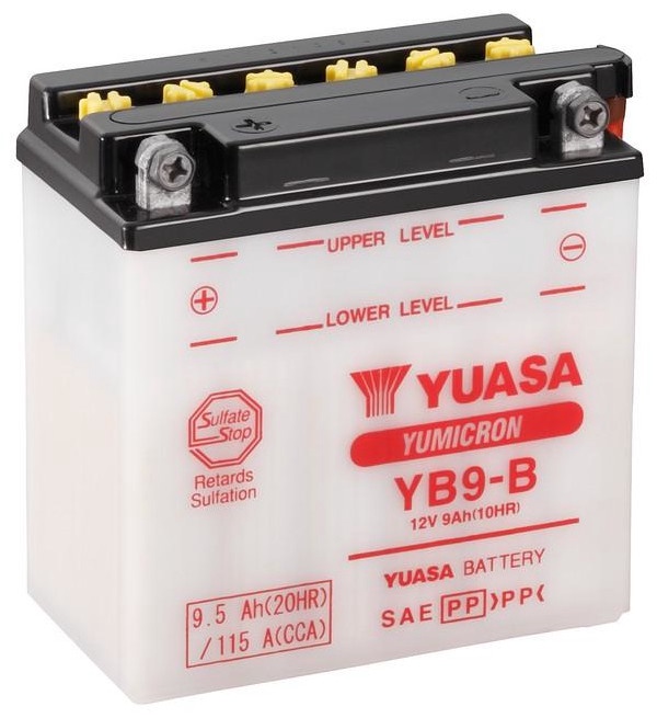 Akumulators Yuasa YB9-B, 12 V, 9 Ah, 115 A