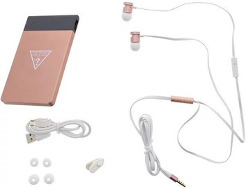 Ausinės Guess Headset Power Bank Bundle Pack Pink