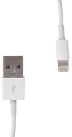 Whitenergy Cable USB for iPhone5 White 2m