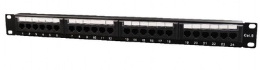 Коммутационная панель Gembird NPP-C624CM-001, 48.3 см, черный