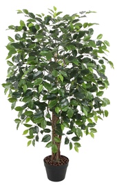 Искусственное растение в горшке, фикус Home4you Ficus Artificial, зеленый, 120 см