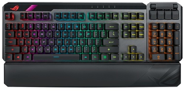Клавиатура Asus ROG Claymore II Cherry MX RGB DE, черный, беспроводная