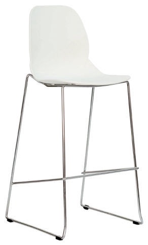 Baro kėdė H2, balta, 54 cm x 37 cm x 113 cm