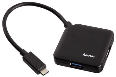 Hama USB 3.1 / USB x 3 Hub Black